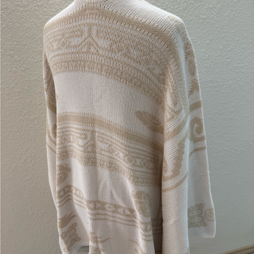 Muan Tzolkin Venus Ivory & Beige Pashmina/Poncho/Jorongo One Size EUC - Picture 10 of 13